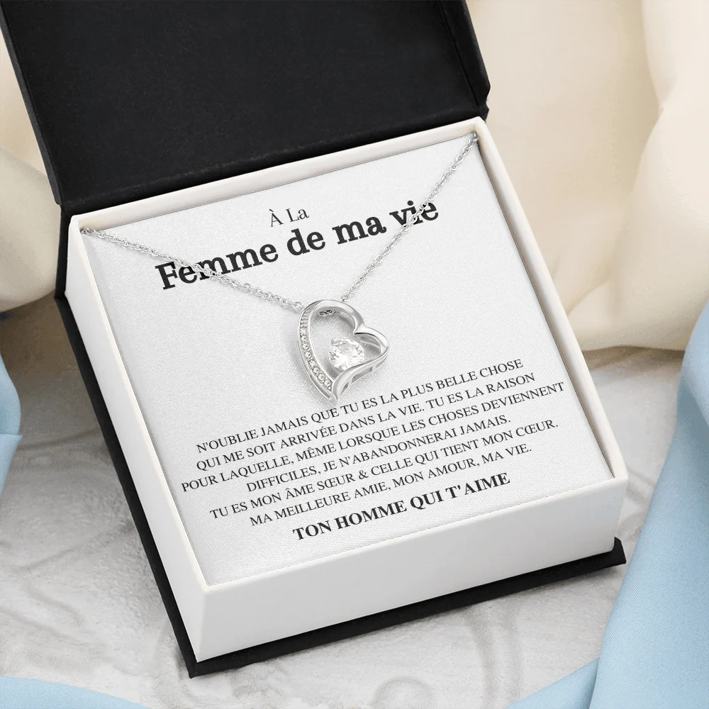 Collier  Amour éternel - À la femme de ma vie