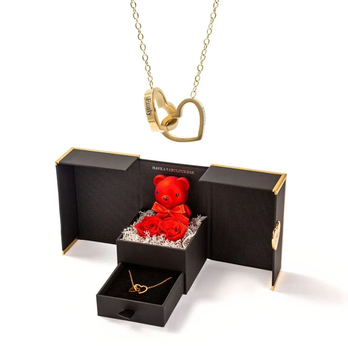 Mini ours Éternel & Collier Personnalisé