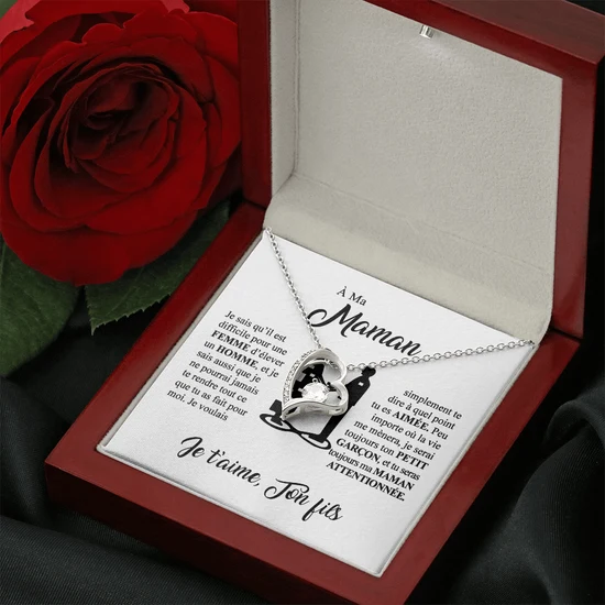 À ma Maman - Je t’aime - Collier Cœur