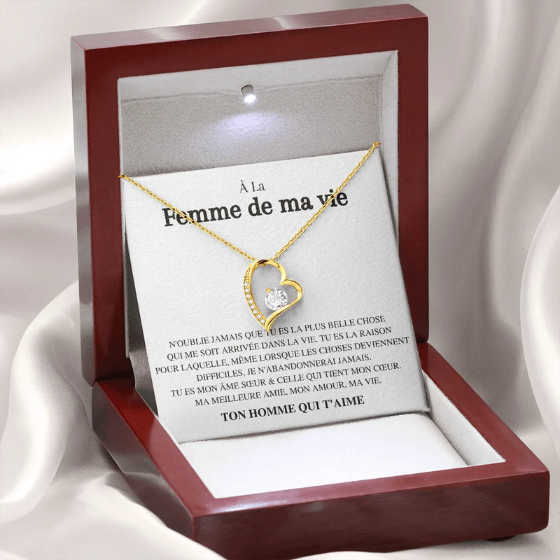 Collier  Amour éternel - À la femme de ma vie