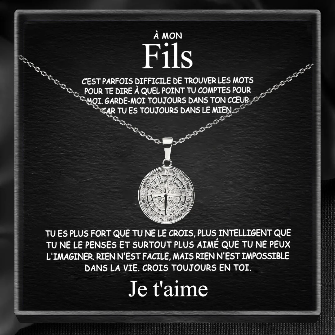 À mon fils - Collier Boussole