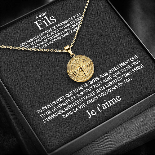 À mon fils - Collier Boussole